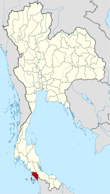 Map of Thailand highlighting Satun province