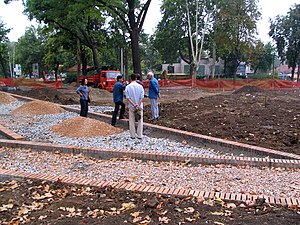 Реконструкција Вождовачког парка (јули 2009).