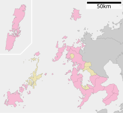 五島灘の位置（長崎県内）