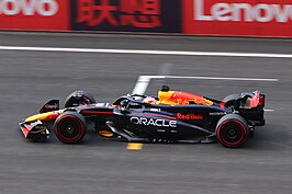 Max Verstappen tijdens de GP van China 2024