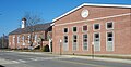 Façade with chapel and auditorium entrances