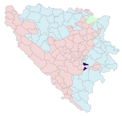 Location of Trnovo, Republika Srpska within Bosnia and Herzegovina.