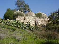 The tomb of Neby Shayt ("prophet Seth"). Its location is labeled "M" in the 1940s map below; it is currently in a park in the center of Aseret.