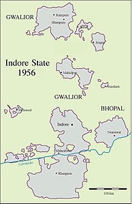 Stato di Indore - Localizzazione