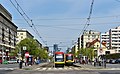 Straßenbahn auf der Grójec Straße