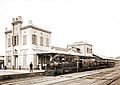 Estação de Cruzeiro/SP, antiga conexão do Ramal de São Paulo com a Estrada de Ferro Minas Rio (Marc Ferrez, c. 1895).