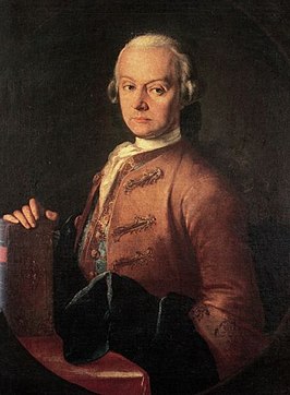 Leopold Mozart ca. 1765, toegeschreven aan Pietro Antonio Lorenzoni. Mozart Museum, Salzburg[1]