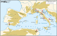 carte des principales batailles de la deuxième guerre punique