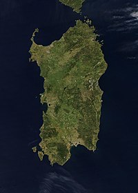 Sa Sardigna bista dae su satellite