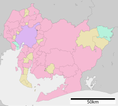 Radio NEOの位置（愛知県内）