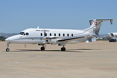 Beech 1900 D en soutien à Saragosse en 2016.