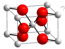 __ Cr4+      __ O2- Structura cristalină a dioxidului de crom