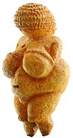 Venere di Willendorf , una delle più antiche statuette conosciute, Paleolitico superiore , 24.000 a.C.-22.000 a.C.