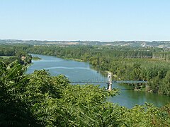 The Garonne river seen from Auvillar