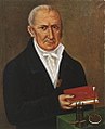 Image 7Alessandro Volta with the first electrical battery. Volta is recognized as an influential inventor. (from Invention)