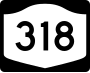 New York State Route 318 marker