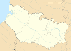 Mapa konturowa Sommy, blisko centrum na dole znajduje się punkt z opisem „Vers-sur-Selle”