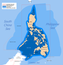 A map showing the waters under Philippine sovereignty