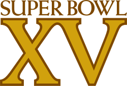 Logo des Super Bowl XV