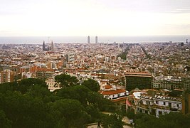 Vista panoràmica des del Parc Güell.