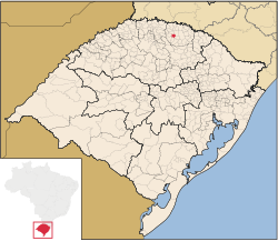 Location of Ponte Preta within Rio Grande do Sul