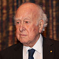 Peter Higgs op 7 december 2013 overleden op 8 april 2024