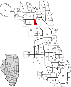 Location within the city of Chicago