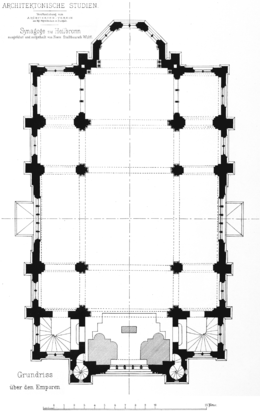 Floor plan above the galleries