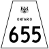 Highway 655 marker