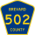 County Road 502 marker