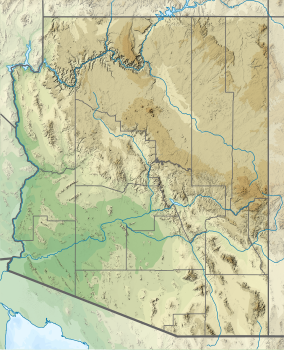 Map showing the location of Coronado National Memorial