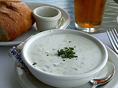 Chaudrée de palourdes (chowder), Nouvelle-Angleterre