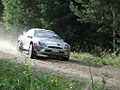 François Duval pilotando un Ford Puma S1600 no Rally de Finlandia de 2001.