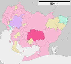 Lokasi Okazaki dalam Wilayah Aichi