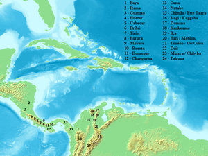 Map of Chibcha-speaking peoples