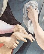 Detalle de Il Trasporto, de Pontormo, ca. 1525-1528.