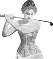 The winning girl (la gagnante). Corset facilitant le sport.