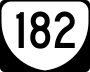 State Route 182 marker