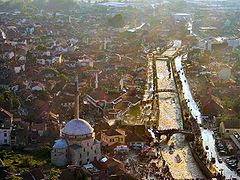 Prizren'in kaleden görünümü