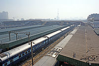 The platforms of New Delhi station