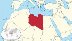 Location of Libya