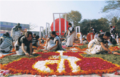 International Mother Language Day Celebration in Dhaka, with the Martyr's Monument in the background