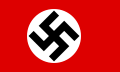 NSDAP's partiflag (fra 1935 til 1945 også Tysklands flag)