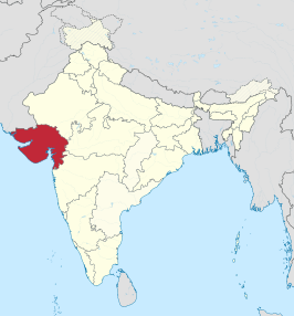 Kaart van Gujarat