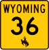 Wyoming Highway 36 marker