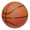 Ein kugelförmiger Basketball