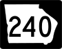 State Route 240 marker