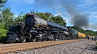 UP "Big Boy", an example of a simple Mallet. This type is generally regarded as the largest steam locomotive in the world.