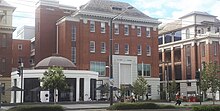 This is a photograph of the national headquarters of the Australian Space Agency in Lot Fourteen which is located adjacent to the university.