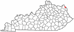 Location of Raceland, Kentucky